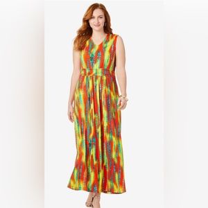 Jessica London, Plunge Maxi Dress Plus, size 14